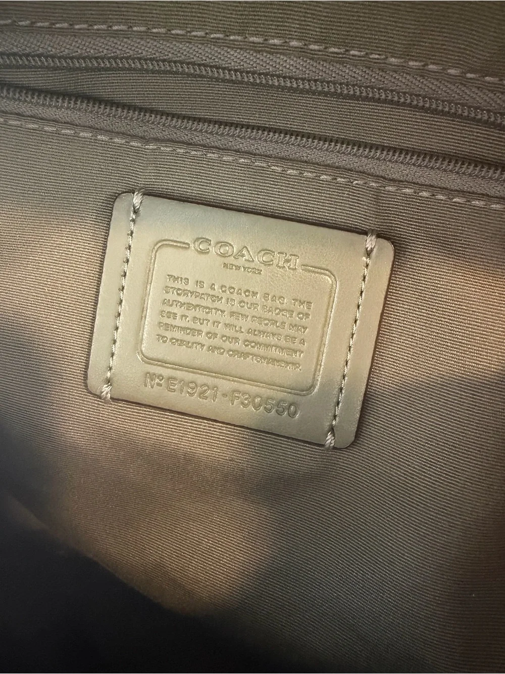 Coach Olive Green Pebbled Leather Backpack with Gold-Tone Hardware